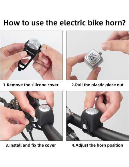 Claxon Eléctrico ROCKBROS 90 dB para Bicicleta Azul