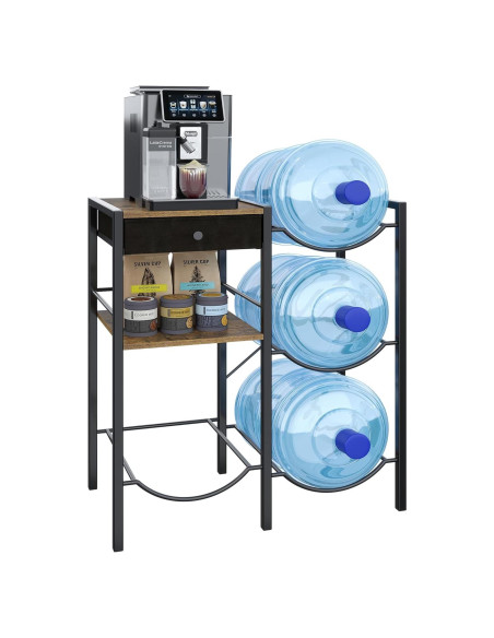Soporte para Jarras de Agua 5 Galones YAUKOMEL Marrón Rústico
