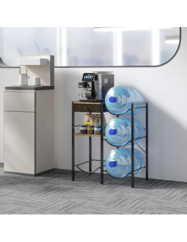 Soporte para Jarras de Agua 5 Galones YAUKOMEL Marrón Rústico