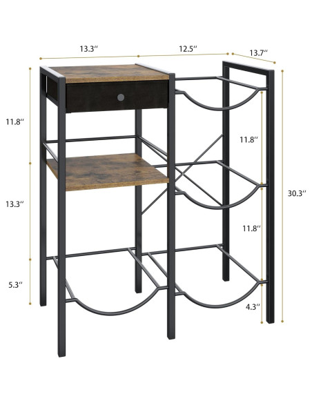 Soporte para Jarras de Agua 5 Galones YAUKOMEL Marrón Rústico