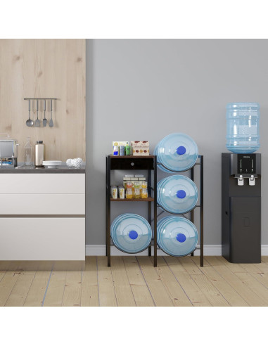 Soporte para Jarras de Agua 5 Galones YAUKOMEL Marrón Rústico