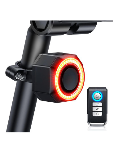 Alarma de Bicicleta EQIIO SF33R con Luz Trasera y Control Remoto