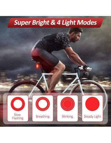 Alarma de Bicicleta EQIIO SF33R con Luz Trasera y Control Remoto