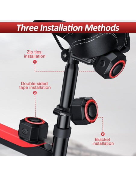 Alarma de Bicicleta EQIIO SF33R con Luz Trasera y Control Remoto