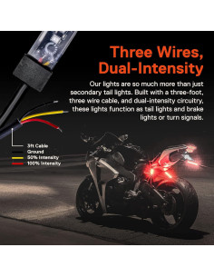 Tira de Luz LED Roja 5" ONLINE LED STORE para Motocicleta 2