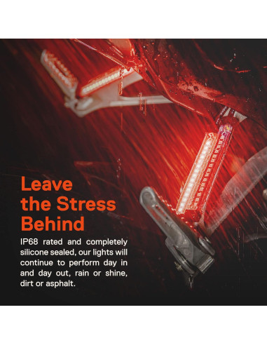 Tira de Luz LED Roja 5" ONLINE LED STORE para Motocicleta