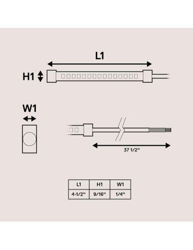 Tira de Luz LED Roja 5" ONLINE LED STORE para Motocicleta