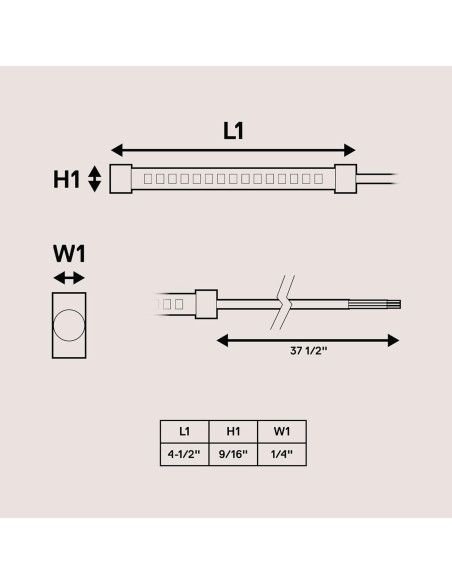 Tira de Luz LED Roja 5" ONLINE LED STORE para Motocicleta