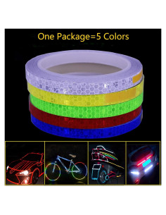 Cinta Reflectante de Seguridad LiXiongBao - Paquete de 5 Colores