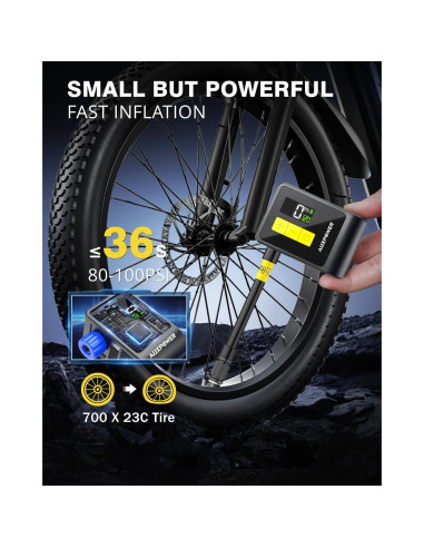 Bomba Eléctrica para Bicicleta Auxpower AP-BL03 120PSI