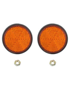 Reflectores Redondos Universales Gorgeri para Motocicleta - 2 Pcs