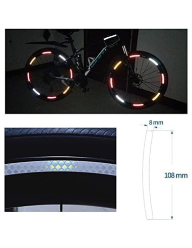 Pegatinas Reflectantes LESOVI 27 Pcs para Bicicleta y Seguridad