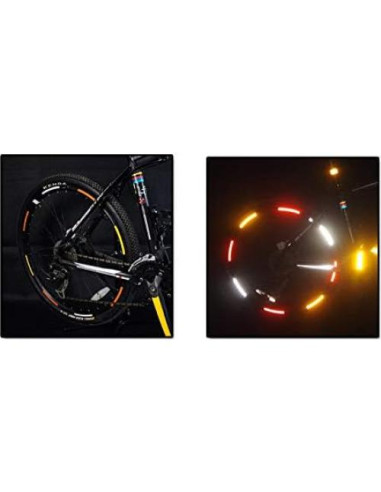 Pegatinas Reflectantes LESOVI 27 Pcs para Bicicleta y Seguridad
