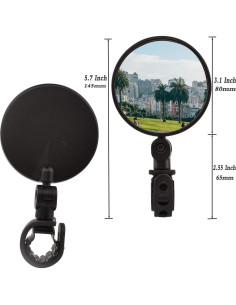 Espejo Convexo para Bicicleta HEXJOZEI - Montaje en Manillar 2