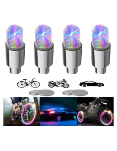 4 Luces LED para Ruedas de Bicicleta YUERWOVER E-CF-4 Coloridas