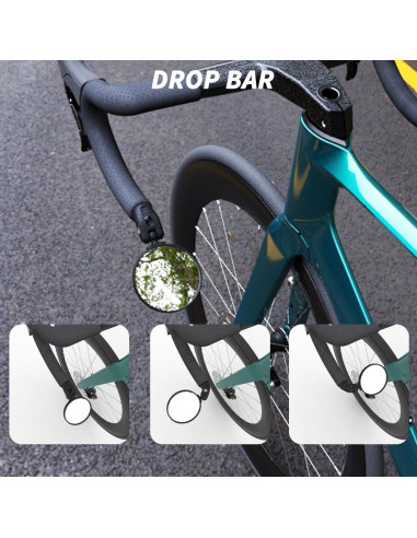 Espejo Retrovisor de Bicicleta BriskMore 76mm Convexo HD