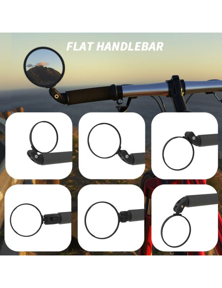 Espejo Retrovisor de Bicicleta BriskMore 76mm Convexo HD