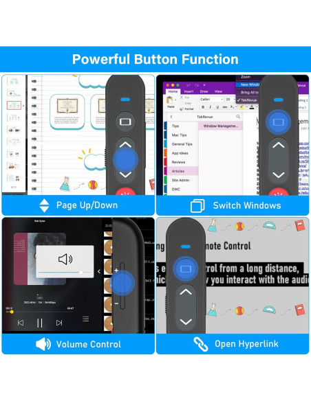 Control Remoto Presentador Inalámbrico USB Quro RLP2001