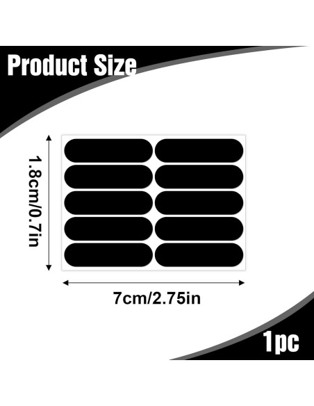 10 Calcomanías Reflectantes Negras AOZUO para Casco y Bicicleta