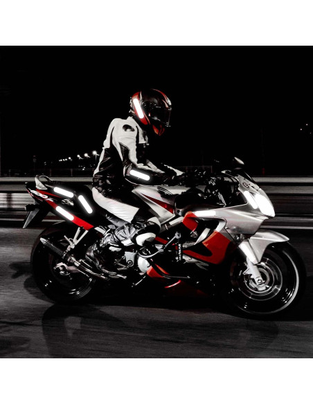 10 Calcomanías Reflectantes Negras AOZUO para Casco y Bicicleta