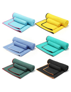 Set de 12 Toallas de Yoga Peryiter Microfibra Antideslizante