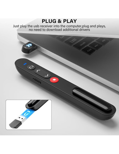 Control Remoto Presentador Inalámbrico USB Quro RLP2001