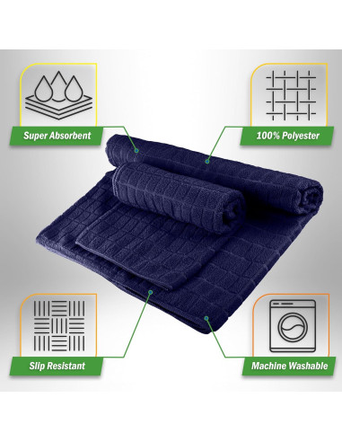 Juego de Toallas de Yoga Wakeman - 2 Piezas Antideslizantes