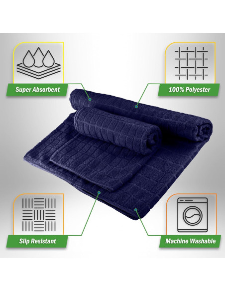Juego de Toallas de Yoga Wakeman - 2 Piezas Antideslizantes