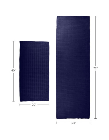 Juego de Toallas de Yoga Wakeman - 2 Piezas Antideslizantes