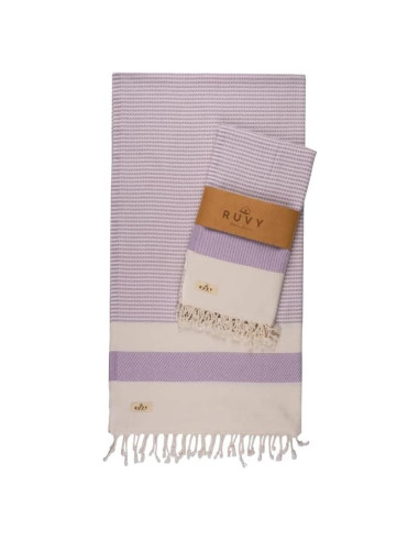 Ruvy Toallas de Playa Turcas 2 Pack 100% Algodón Secado Rápido