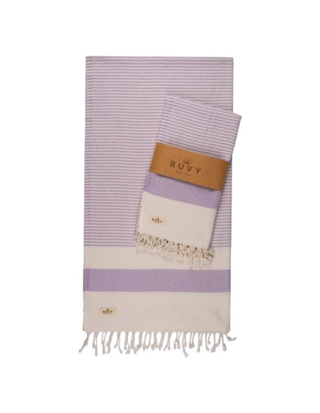 Ruvy Toallas de Playa Turcas 2 Pack 100% Algodón Secado Rápido