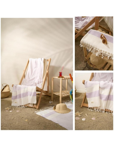 Ruvy Toallas de Playa Turcas 2 Pack 100% Algodón Secado Rápido