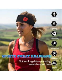 3 Diademas Deportivas Viofre para Correr Unisex - Absorbe Sudor 2