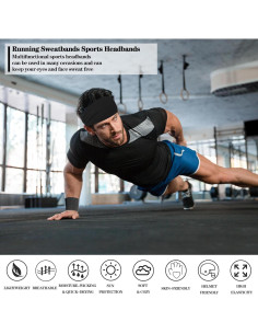 Paquete de 6 cintas deportivas IMAGERIO unisex - Negro y Blanco 2