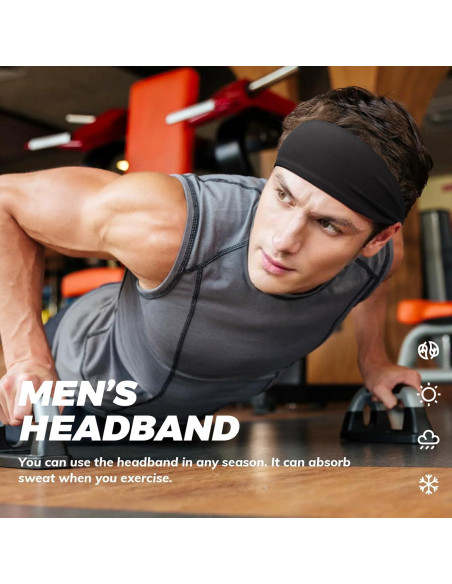 Cinta para la cabeza deportiva Tumurup - Paquete de 3 unidades