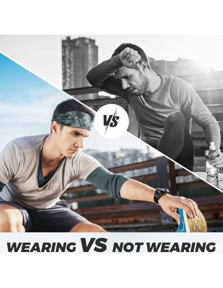 Cinta para la cabeza deportiva Tumurup - Paquete de 3 unidades