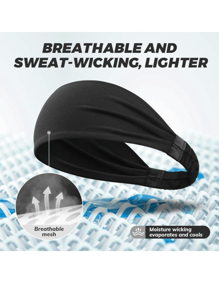 Cinta para la cabeza deportiva Tumurup - Paquete de 3 unidades