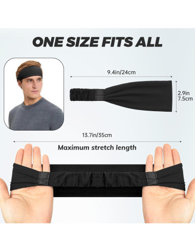 Cinta para la cabeza deportiva Tumurup - Paquete de 3 unidades