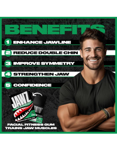 Chicle Jawz para Mandíbula - Caja 4 Paquetes Menta Sin Azúcar 2