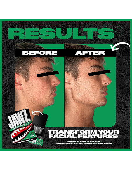 Chicle Jawz para Mandíbula - Caja 4 Paquetes Menta Sin Azúcar