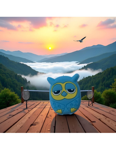 Amortiguador de Vibraciones Jinshining Búho Azul Silicona