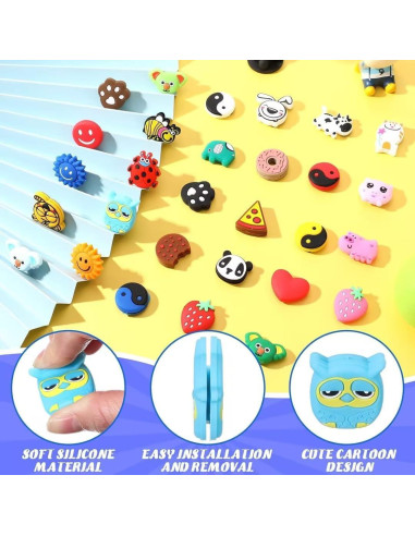 Amortiguador de Vibraciones Jinshining Búho Azul Silicona