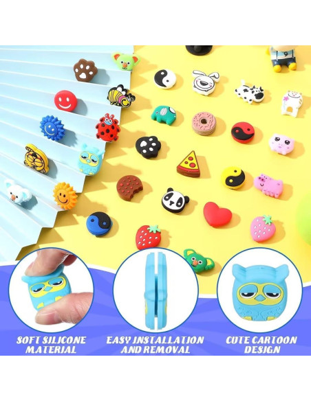 Amortiguador de Vibraciones Jinshining Búho Azul Silicona