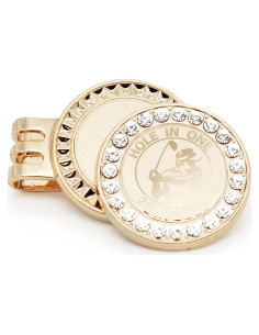 Marcador de Pelota de Golf Vertini Oro 24K con Cristal Austríaco