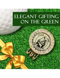 Marcador de Pelota de Golf Vertini Oro 24K con Cristal Austríaco 2