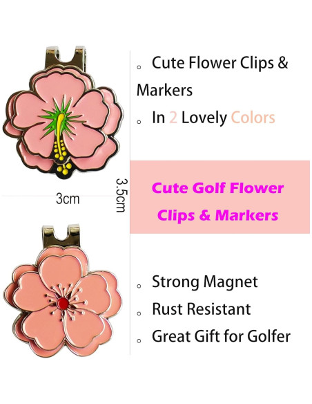 Conjunto de Marcadores de Golf Magnéticos Eshan G-Flower