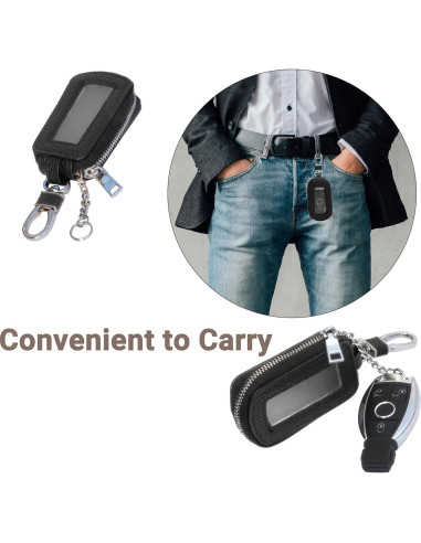 Funda de Llave de Cuero Yuoyar - Soporte Universal Negro