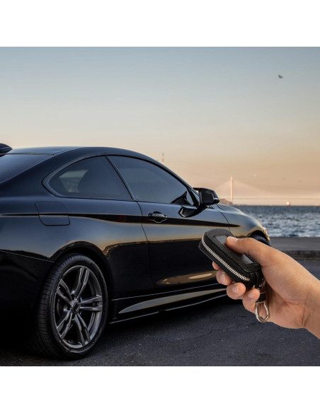 Funda de Llave de Cuero Yuoyar - Soporte Universal Negro