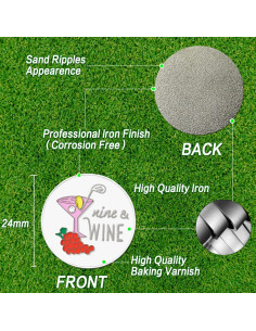 Marcadores de Pelotas de Golf Amy Sport - Diseño Variado, 9 y Vino 2