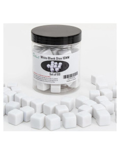 60 Dados en Blanco 16MM AiFanS para Juegos y DIY